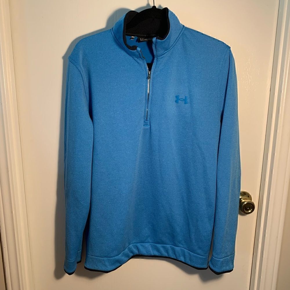 Under Armour EUC blue golf storm sweater fleece quarter zip up Size Medium